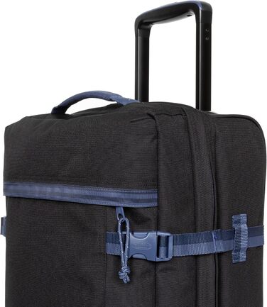 Валіза EASTPAK Tranverz S, розмір S, чорний з контрастними вставками, дорожня сумка на колесах, універсальний розмір