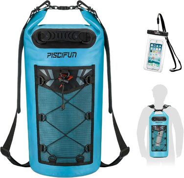 Водонепроникний рюкзак-мішок Piscifun Dry Bag 5–40 л з чохлом для телефону для човнів, каякінгу, риболовлі