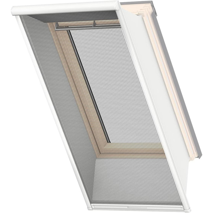VELUX оригінальна рулонна москітна сітка з алюмінію, чорна, для мансардних вікон 923-1120 мм × 0-2000 мм, стійка до погодних умов