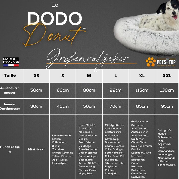 Ліжко для середніх собак з миючим чохлом, чорне, кругле 80 см, лежак-корзина для собак і котів, спальне місце та меблі, розмір L 115×115×21 см