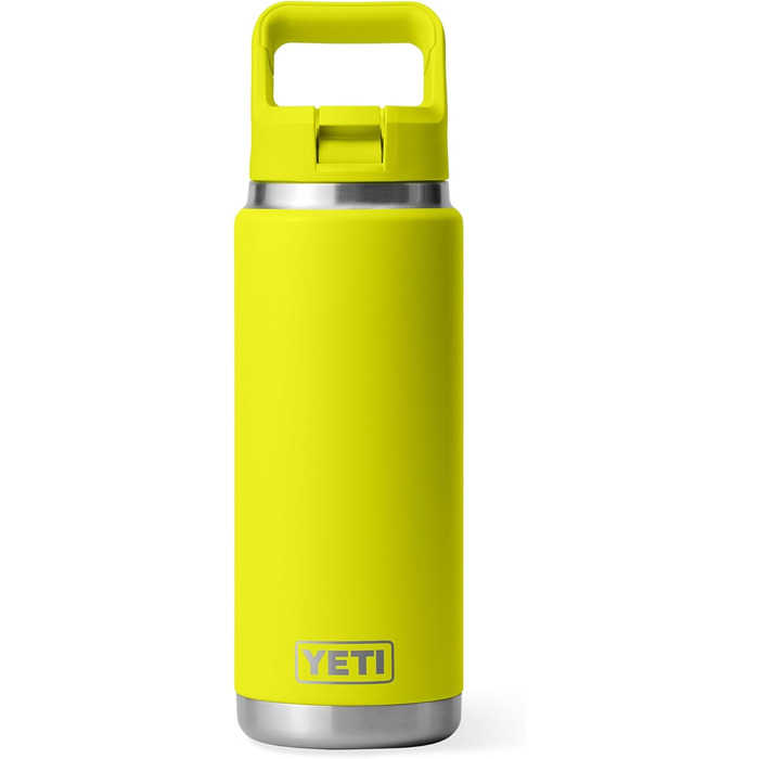 Термобутилка YETI Rambler C із соломинкою, вакуумна сталева, 769 мл, жовта