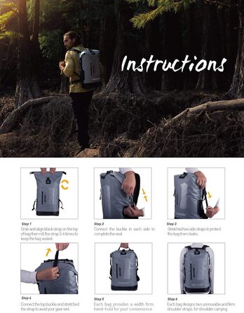 Водонепроникний рюкзак IDRYBAG Dry Bag 20/30/40 л для подорожей, плавання, каякінгу, чоловіків, туристичний гермомішок