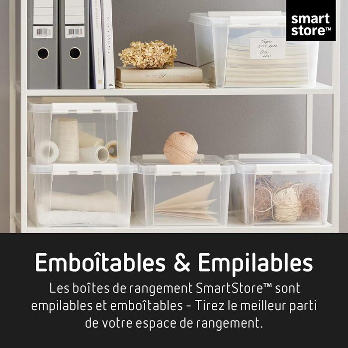 Набір із 10 контейнерів SmartStore Classic 2 л з кришкою, харчовий пластик, міцні кути, прозорі, 21x17x11 см, для зберігання продуктів, штабельовані, гарантія 10 років