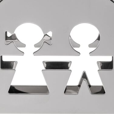 Серветниця Alessi GIROTONDO з нержавіючої сталі, 5x9,3x14 см, срібляста