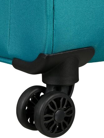 Валіза American Tourister Pulsonic Spinner L, розширювана, 81 см, 113/122 л, бірюзова (Stone Teal), мала 55 см, 43.5 л