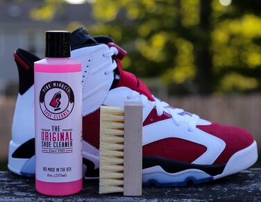 Засіб для чищення взуття Pink Miracle, 227 г – універсальний очисник для шкіри, текстилю, нубуку, кросівок, чобіт, сандалів, домашнього та автомобільного використання з щіткою