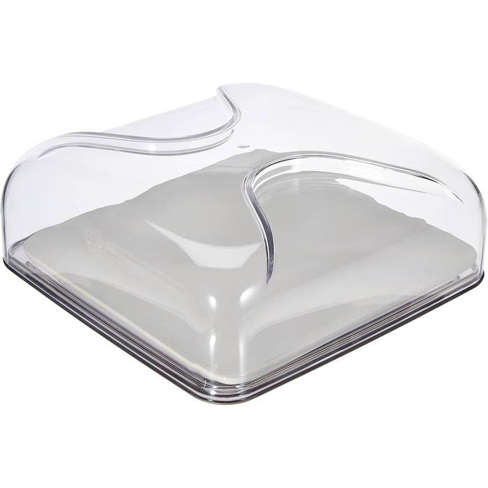 Сирниця квадратна Guzzini Gocce, небо-сіра, 25,5x25,5x11,5 см