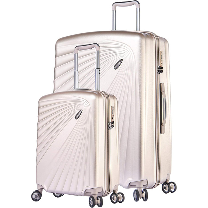 Валіза ABISTAB VERAGE Kinetic 4-колісна, розширювана, 76 см, TSA-замок, ABS/PC, бордова (металік шампань, SM) – жорсткий дорожній чемодан