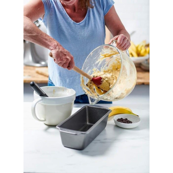Форма для випічки KitchenAid 27x11 см, алюмінізована сталь, антипригарна, без PFAS, для хліба, кексів, м'ясного хліба, підходить для духовки до 230°C, морозильника, посудомийної машини, сіра