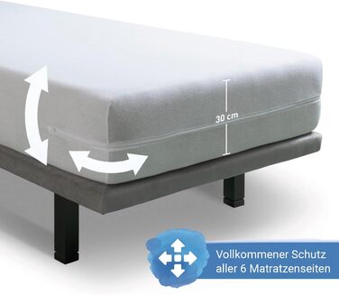Наматрацник Velfont 90x200 см, 2 шт, фротте, бавовна, з блискавкою, сертифікат Oeko-TEX