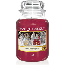 Ароматична свічка Yankee Candle у склі Christmas Cookie, велика, до 150 годин горіння, ідеальний подарунок для жінок