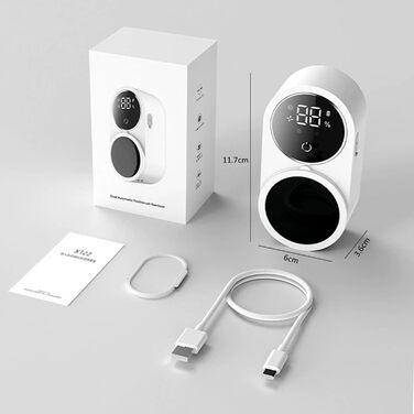 Тримач та стерилізатор для зубних щіток Justup з LED-екраном, настінний зарядний пристрій для ванної кімнати, для сімейного використання, білий