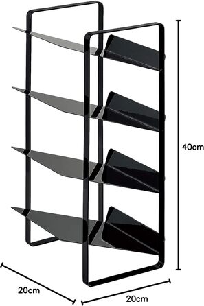 Ямазакі Tower 4304 мінімалістична сталева полиця для пляшок, біла, 20x20,5x40 см