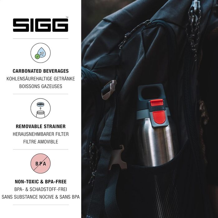 Термос-бутилка SIGG Hot & Cold One з ситечком для чаю, 0,55 л, нержавіюча сталь 18/8, ізольована, герметична, BPA-free