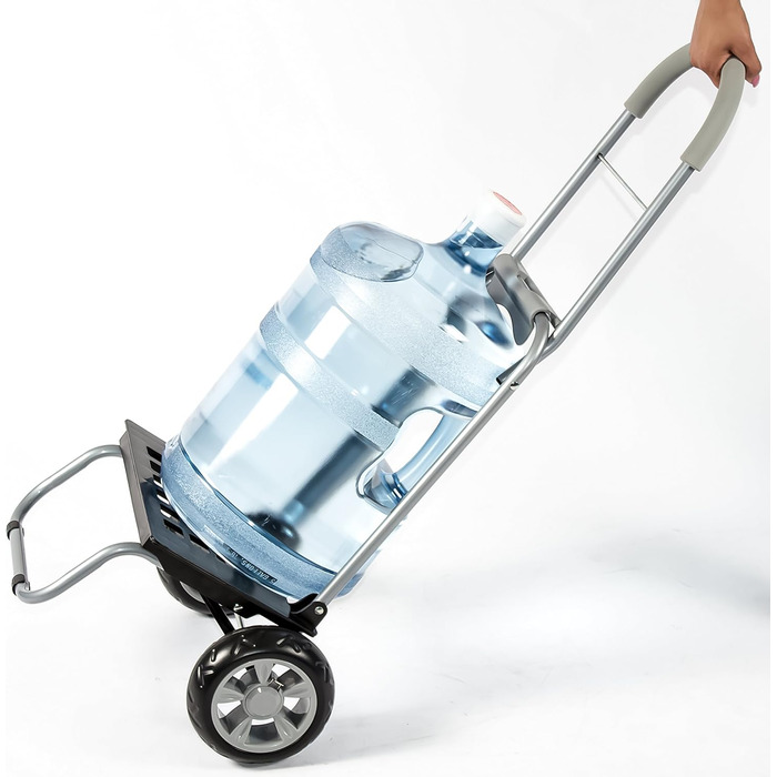 Складна візок dbest products Trolley Dolly сірий з малюнком «Шеврон», універсальний господарський кошик на колесах