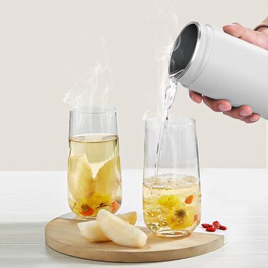 Електричний міні-чайник Flintronic 380 мл, портативний, 220В/300Вт, термос із нержавіючої сталі 304 з авто-вимкненням