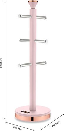 Підставка для чашок Tower Cavaletto з нержавіючої сталі, Marshmallow Pink і рожеве золото