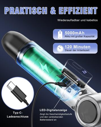 Електрична щітка для прибирання Homtronics, складана, з довгою ручкою, 8 насадок, бездротова, для ванної, кухні, авто, сіра