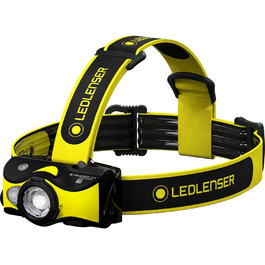 Лобовий ліхтар Ledlenser iH9R 600 люмен, з кріпленням на шолом, чохлом, USB-зарядкою, акумуляторний, для роботи в рукавичках, 158 г