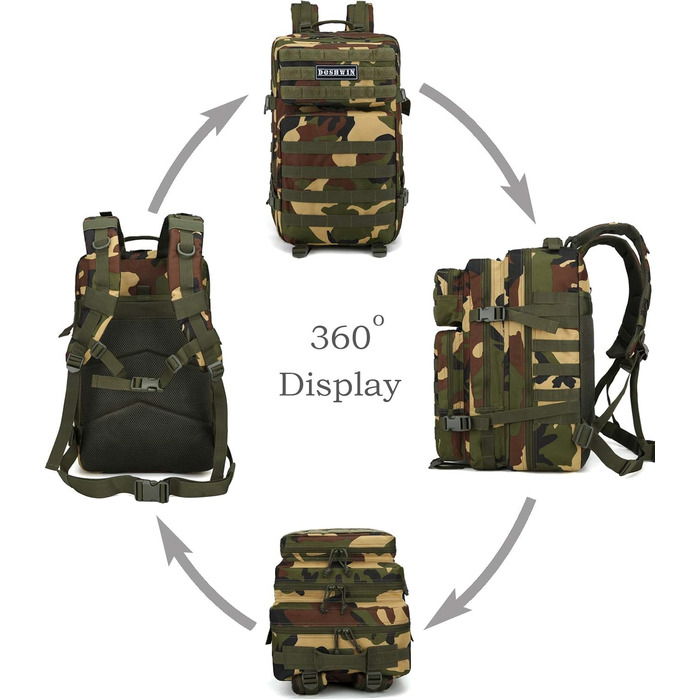 Тактичний військовий рюкзак 40 л Molle для армії, виживання, ліс, Fluchtrucksack