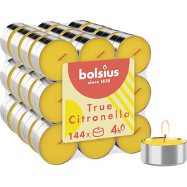 Ароматичні свічки-таблетки Bolsius Citronella, 144 шт, 4 години горіння, для вулиці, з натуральним рослинним воском, без пальмової олії