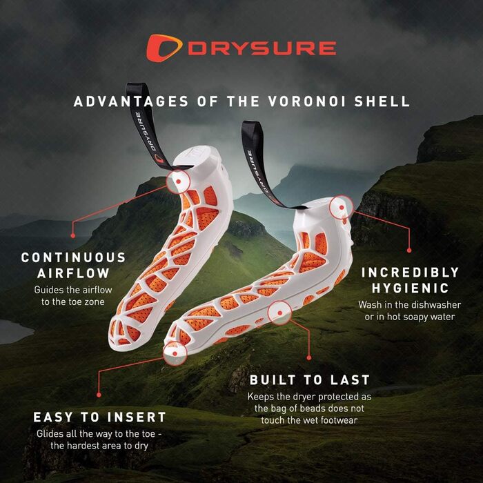 DRYSURE неелектрична сушарка для взуття, портативна, багаторазова, дезодоруюча, швидке сушіння, для всіх типів взуття