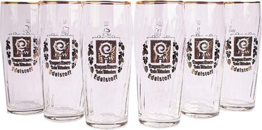 Пивний келих Augustiner Bräu München Edelstoff 0,5 л, набір 6 шт, діамантове скло