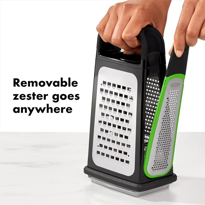 Терка квадратна OXO Good Grips з насадкою для цедри, нержавіюча сталь