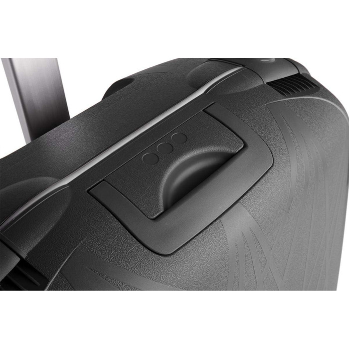Валіза Roncato Light 55 см, 41 л, чорна, легка пластикова дорожня валіза