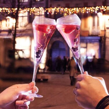 Бокали для шампанського Chef & Sommelier Open Up 200 мл, 6 шт, кришталь Krysta, для свят, прозорі, міцні