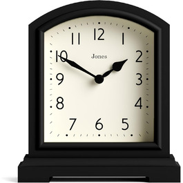 Камінний годинник JONES CLOCKS Tavern, класичний дизайн, настільний, для вітальні, спальні, офісу, полички, зелений/чорний