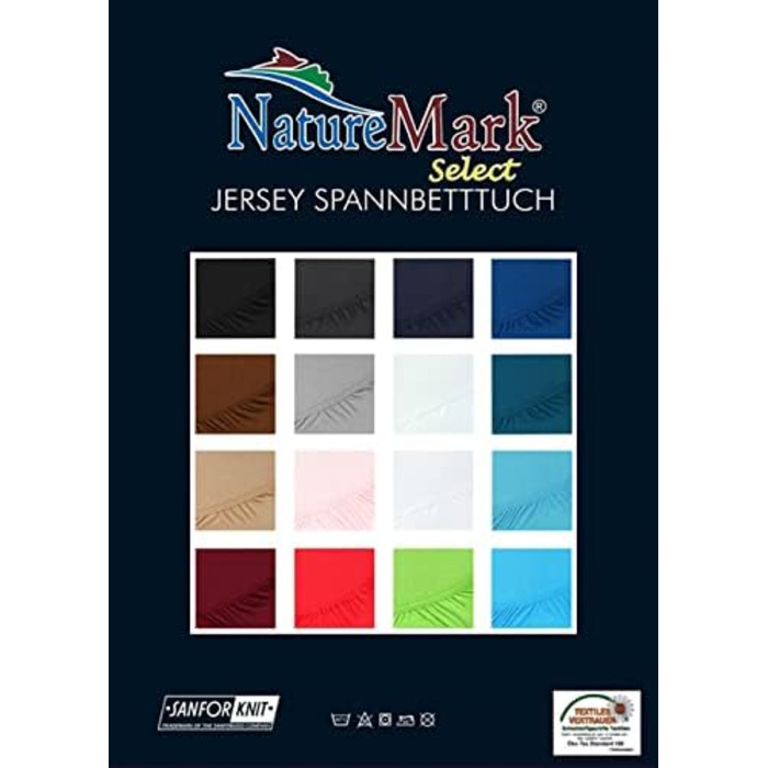 Преміум простирадло на резинці NatureMark для боксспрингу, 180x200–200x220 см, високий борт 40 см, для водяних ліжок, бавовна з еластаном, антрацит (темно-сірий)
