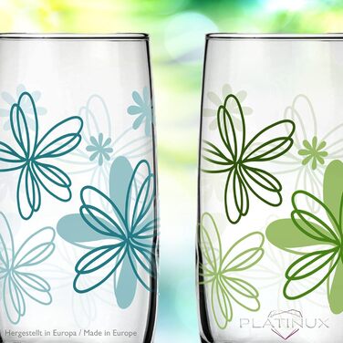 Набір склянок для пиття Flower Decor 6 шт. 350 мл (макс. 390 мл)