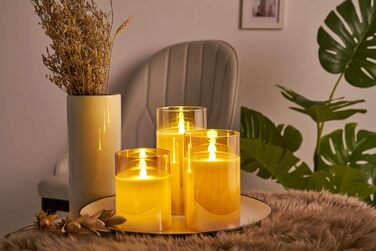 Свічки LED Pauleen Classy Golden, набір 3 шт., з батарейкою та таймером 6 годин, золотисті, імітація воскової свічки