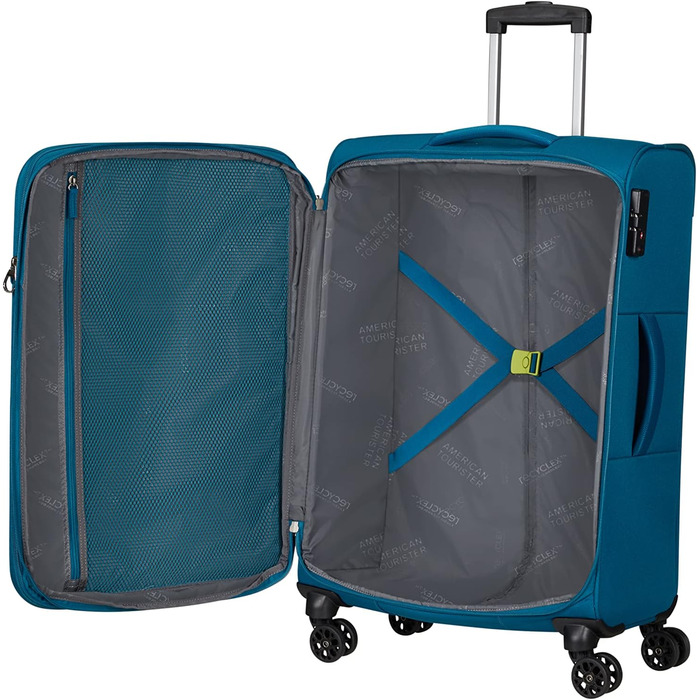 Валіза American Tourister Hyperspeed 80 см, розширювана, 109/116 л, бірюзова, набір 3-в-1