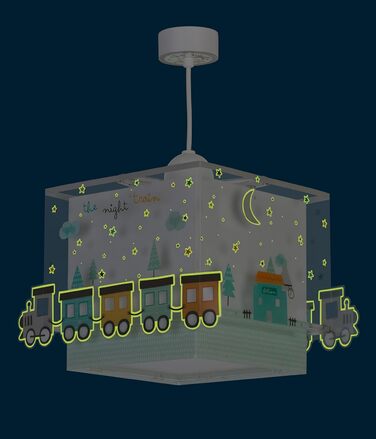 Дитячий підвісний світильник Dalber The Night Train, кольоровий, у вигляді поїзда