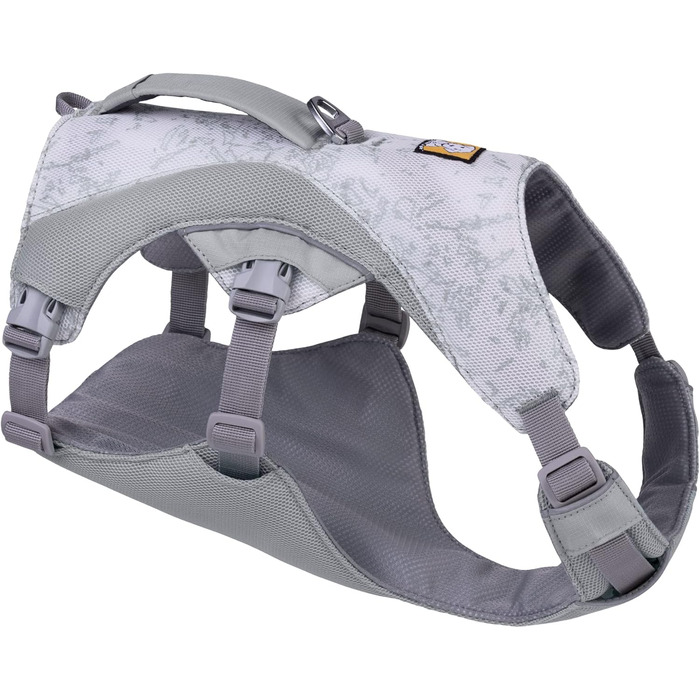 Охолоджувальна шлейка для собак RUFFWEAR Swamp Cooler, легка та міцна, з ручкою, регульована, для великих порід, графітово-сіра, 81-107 см