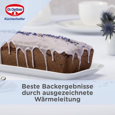 Форма для випікання хліба та кексів Dr. Oetker 30 см, емальована, міцна, стійка до подряпин, синя, для соковитої випічки