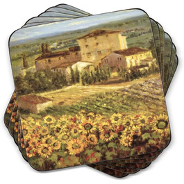 Підставки під чашки Pimpernel Tuscany, набір 6 шт., пробка, декор Тоскана