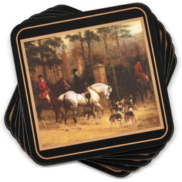 Підставки під чашки Tally Ho, 6 штук, дерев'яні