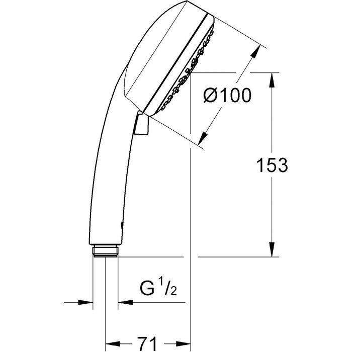 Ручний душ Grohe Vitalio Comfort 100 IV, 4 режими, хром