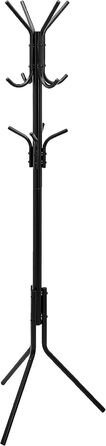 Вішак для одягу та капелюхів Amazon Basics, металевий, 29.5x29.5x167 см, чорний