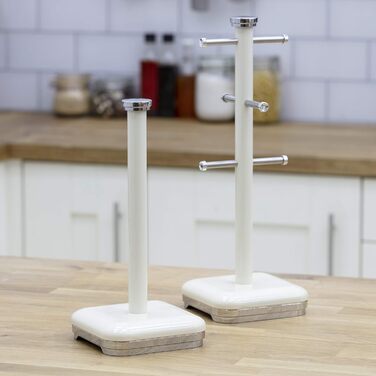 Підставка для чашок Swan SWKA1030CN Retro, 6 штук, кремова, важка основа