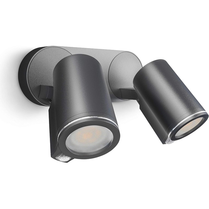 Смарт LED прожектор Steinel Spot DUO SC Connect для вулиці з датчиком руху, димуванням, керуванням через додаток, 7 Вт, 3000K, антрацит