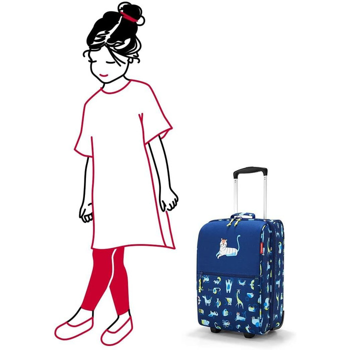 Дитячий чемодан на колесах reisenthel XS, легкий, Abc Friends Blue