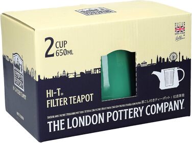 Чайник з фільтром і піддоном London Pottery, керамічний, 650 мл, зелений