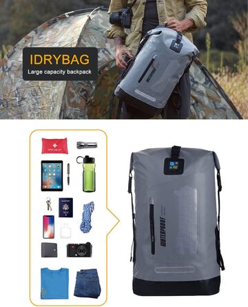 Водонепроникний рюкзак IDRYBAG Dry Bag 20/30/40 л для подорожей, плавання, каякінгу, чоловіків, туристичний гермомішок