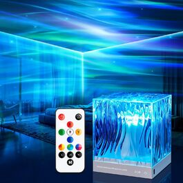 LED проектор зоряного неба, північне сяйво, 18 режимів підсвітки, нічник з 15 звуками, лампа з пультом, таймером для дітей і дорослих, декор для вечірок (білий)