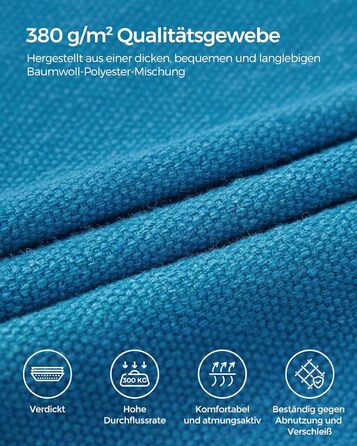 Гамак SONGMICS 210x150 см для двох, 300 кг, з сумкою, ременями та карабінами, для тераси, балкона, саду, кемпінгу, синій