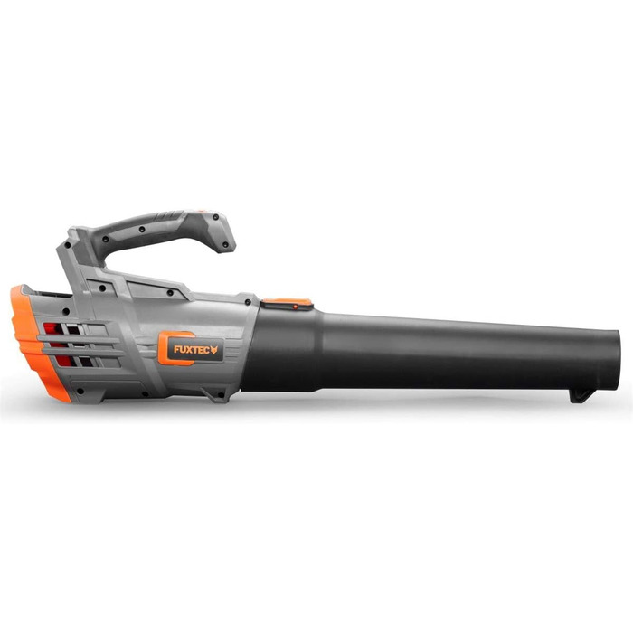 Акумуляторний повітродув FUXTEC 20V FX-E1LB20 з 2 акумуляторами Li-Ion 2Ah та зарядною станцією 2,4A, для саду, доріжок і подвір'я, тиха робота, швидкість до 38 м/с